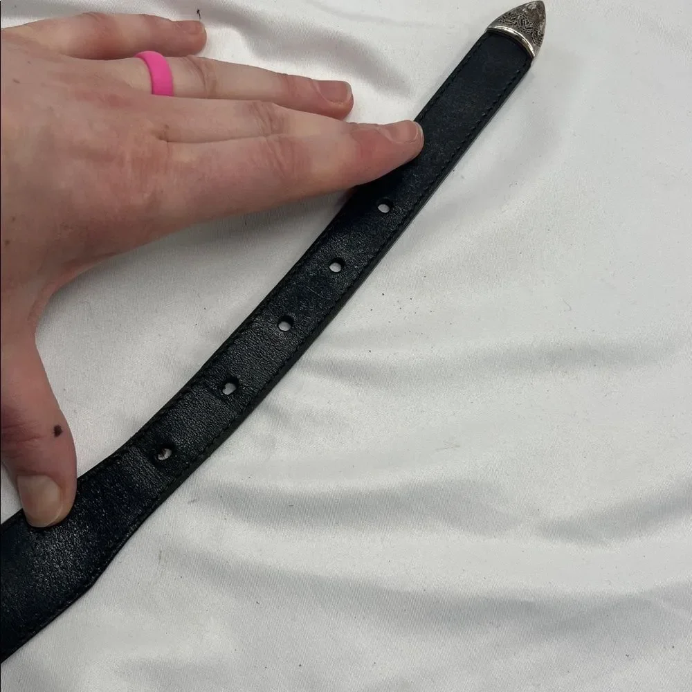 Bill Adler Studio Black Leather Belt